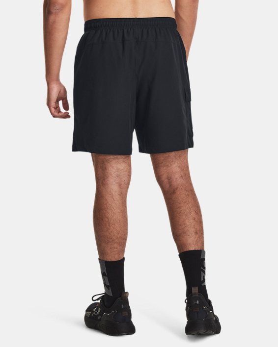 Men's UA RUSH™ Woven Cargo Shorts in Black image number 1